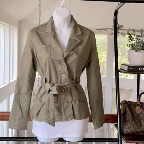 NY&CO Olive Green Belted Utility Jacket Size S - Picture 1 of 9